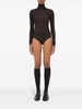 MAISON MARGIELA Elegant Burgundy Turtleneck Bodysuit