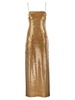 Max Mara Studio Orange Sequined Sheath Dress