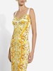 Dolce & Gabbana Maiolica Print Silk Charmeuse Bustier Dress: