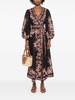 Zimmermann Floral Print Wrap Midi Dress