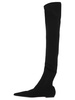 Stretch Jersey Thigh-High Boots Stivali & Stivaletti Black