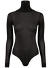 MAISON MARGIELA Elegant Burgundy Turtleneck Bodysuit