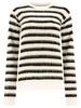 Striped Mohair Sweater Knitwear White