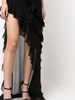 Alessandra Rich Ruffles Detail Silk Georgette Evening Dress