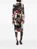 Dolce & Gabbana Flower Printed Silk Charmeuse Longuette Tubino Skirt