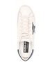 'Super-Star' White Low Top Sneakers with Embossed Logo and Contrasting Heel Tab in Leather Man