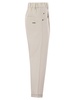 Brunello Cucinelli Baggy Trousers In Stretch Cotton Cover Up With Shiny Bartack