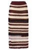 Marni Striped Wool Blend Crochet Skirt