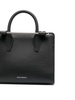 Strathberry Mini Tote Leather Black Silver Hardware