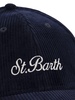 Mc2 Saint Barth Corduroy Baseball Cap With Embroidery