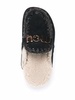 logo-plaque shearling slippers