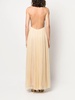 Lanvin Long Pleated Bustier Dress