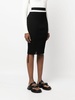 Andrea Adamo Ribbed Cut Out Midi Skirt