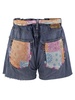 Mc2 Saint Barth Denim Shorts With Belt And Patches