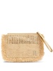 Rabanne Clutch In Natural Raffia