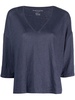 Majestic V Neck Linen Blend Sweater