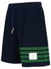 Thom Browne '4 Bar' Navy Cotton Bermuda Shorts Man