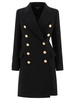 Balmain Double Breasted Coat With Gold Buttons