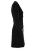 Elisabetta Franchi Coat Dress In Bouclé Wool With Embroidery