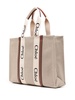 Chloè Woody Large Canvas And Leather Tote Bag