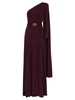 Elisabetta Franchi One Shoulder Red Carpet Dress In Pleated Lurex Jersey