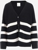 Allude Cardigan Made Of Wool Blend With Striped Pattern