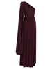 Elisabetta Franchi One Shoulder Red Carpet Dress In Pleated Lurex Jersey