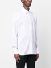 white long-sleeved cotton shirt