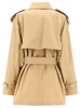 BURBERRY Beige Double-Breasted Midi Trench Jacket for Women