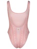 Versace 'Barocco' One Piece Swimsuit In Pink Polyester Blend