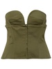 Max Mara Green Cotton Bustier Woman