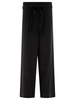 TOTEME Wide Leg Trousers In Fluid Viscose And Linen