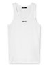 Versace Logo Ribbed Cotton Tank Top