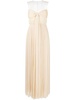 Lanvin Long Pleated Bustier Dress