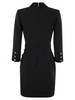 Elisabetta Franchi Robe Manteau In Crepe With Buttons At The Hip