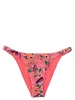 Floral Print Bikini Bottoms Beachwear Pink