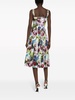 Dolce & Gabbana Flower Print Midi Cotton Dress