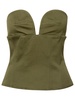 Max Mara Green Cotton Bustier Woman