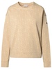 Moncler Beige Cotton Blend Sweatshirt Woman