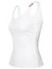 Blumarine White Cotton Tank Top Woman