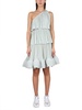 pleated one-shoulder dress