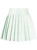 Self-Portrait Mint Boucle Pleated Mini Skirt Clothing