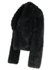 Stand Studio 'Samara' Black Polyester Faux Fur Coat Women