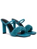 By Far Light Blue Leather Ada Sandals