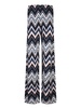 Zig Zag Print Blue/white Trousers