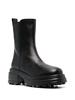 Black Gomma Boots with Zipper