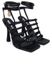 Versace Black Satin Sandals Woman