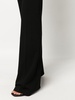 Black High-waisted Flare Pants In Viscose Blend Woman