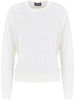 Plain-knit wool jumper with micro rhinestones