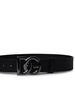 Dolce & Gabbana Black Leather Dg Belt